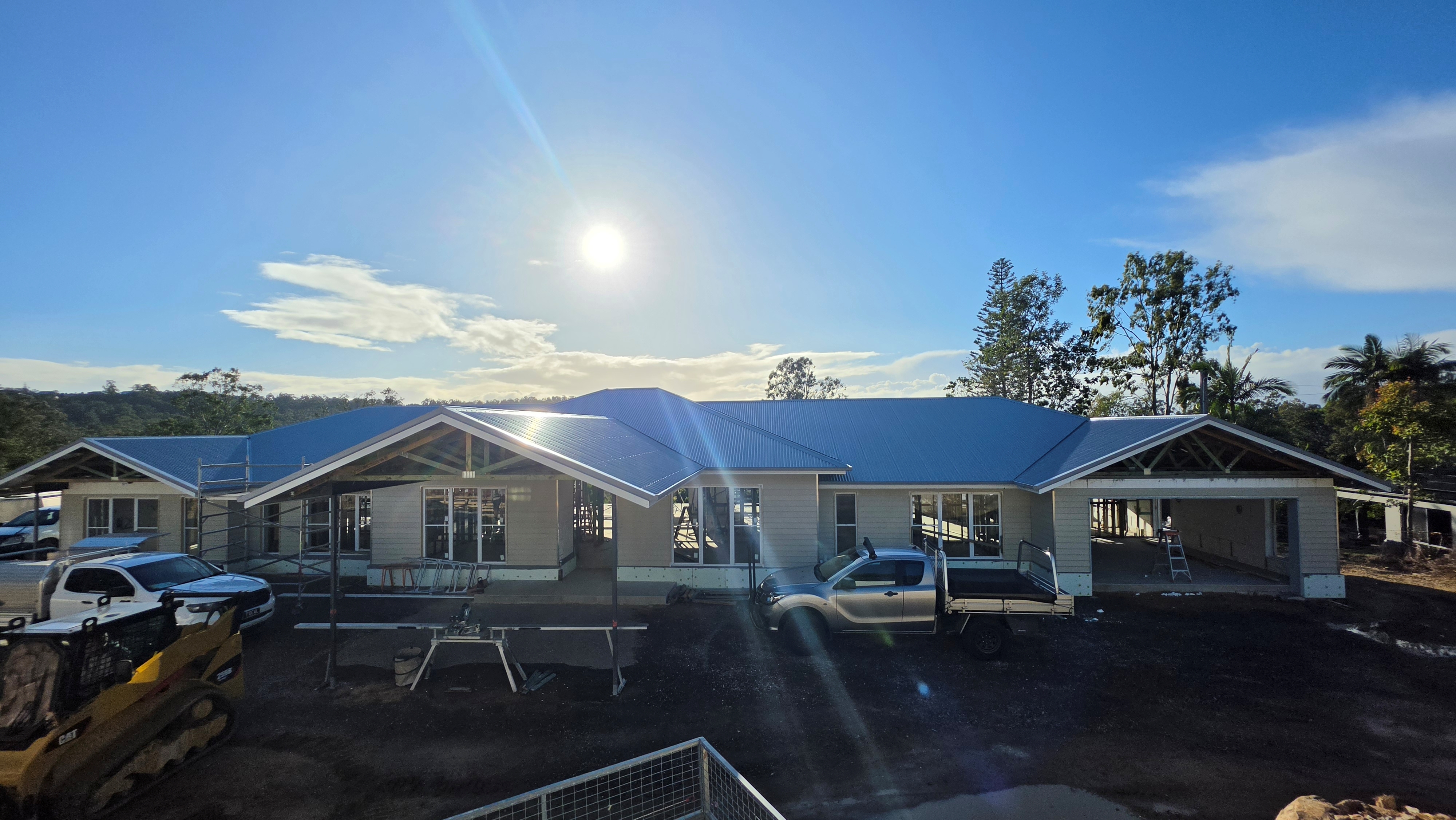 Residential metal roof installation in Worongary